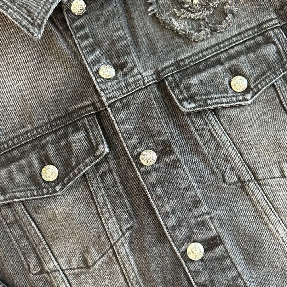NWT size:S Chrome Hearts denim lapel jacket jacket - Picture 5 of 9